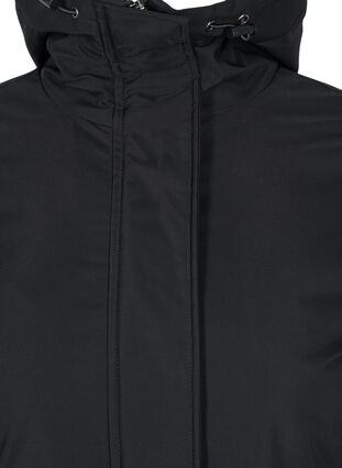 Veste d'hiver imperméable avec capuche et poches, Black, Packshot image number 2