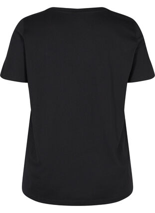 Katoenen t-shirt met tweekleurig bedrukt logo, Black Originality, Packshot image number 1