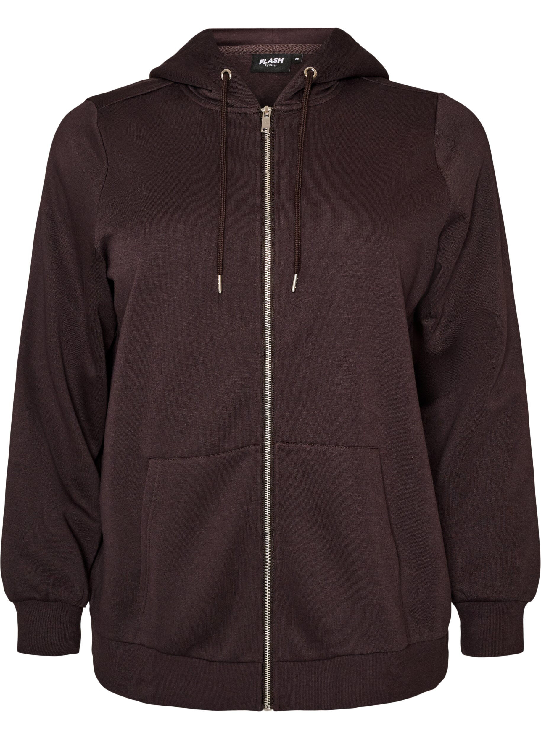 ZizziSweat &agrave; capuche zipp&eacute; avec poches, Marron, Packshot image number 0