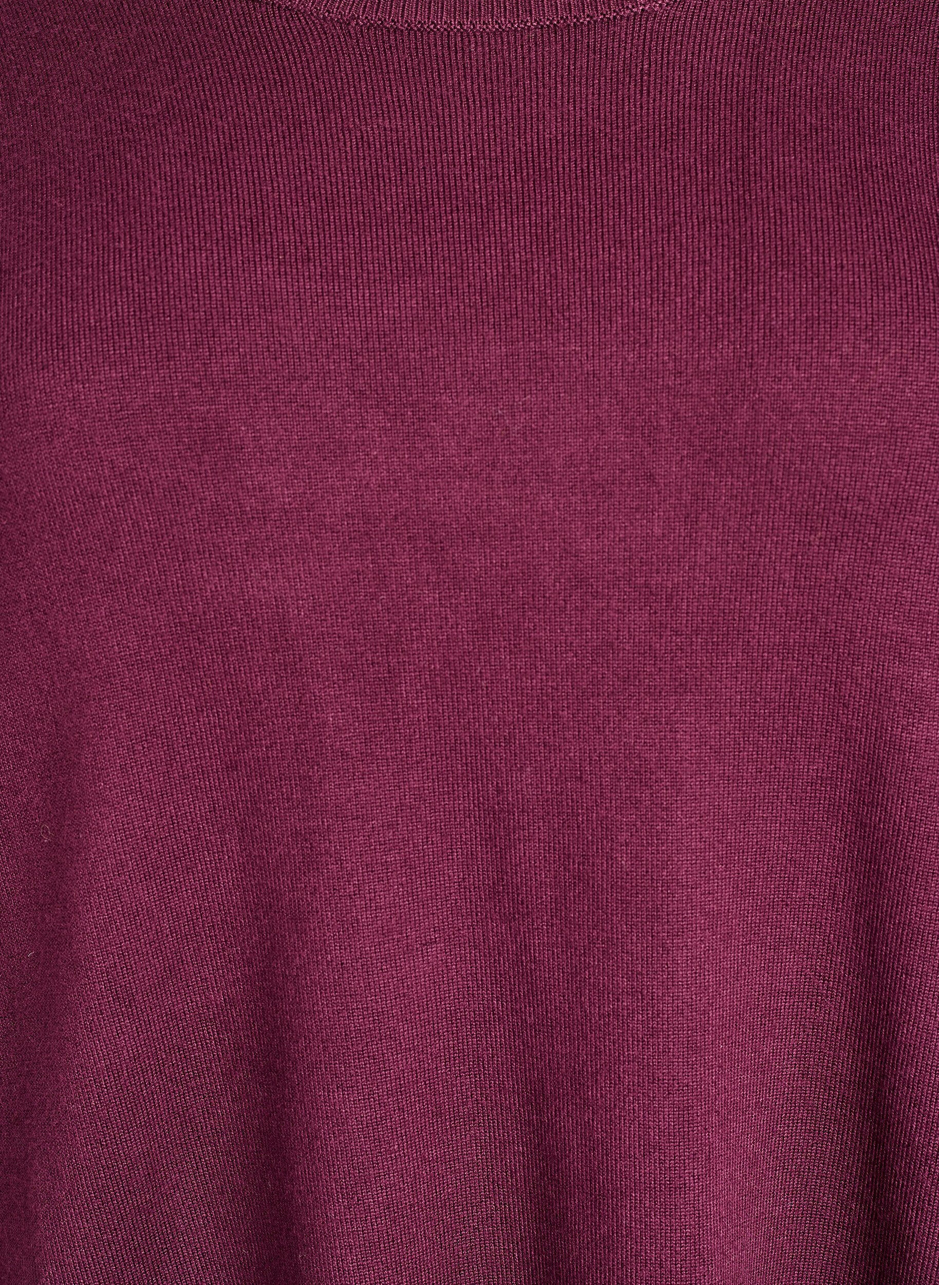 ZizziGebreide blouse met knoopjes aan de zijkant, Rood, Packshot image number 2