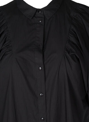 Tunique en coton à manches ballon 3/4, Black, Packshot image number 2