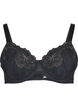 Soutien-gorge rembourré doté de détails de broderie brillants, Noir, Packshot image number 0