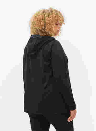 Sportief vest met quilt en capuchon, Black, Model image number 1