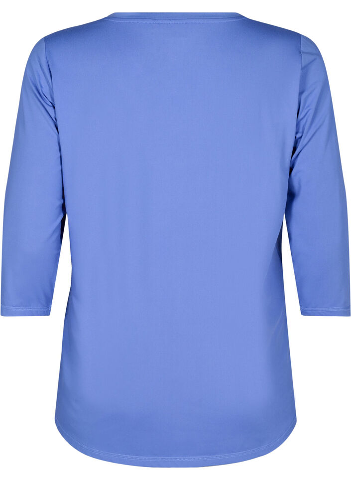 Sporttop met 3/4 mouwen, Blauw, Packshot image number 1