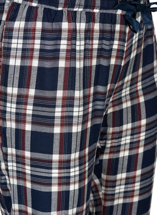 Bas de pyjama en coton à carreaux, Navy Comb Check, Packshot image number 2
