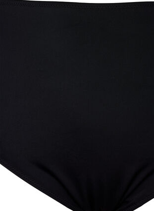 Bas de bikini de couleur unie à taille haute, Black, Packshot image number 2