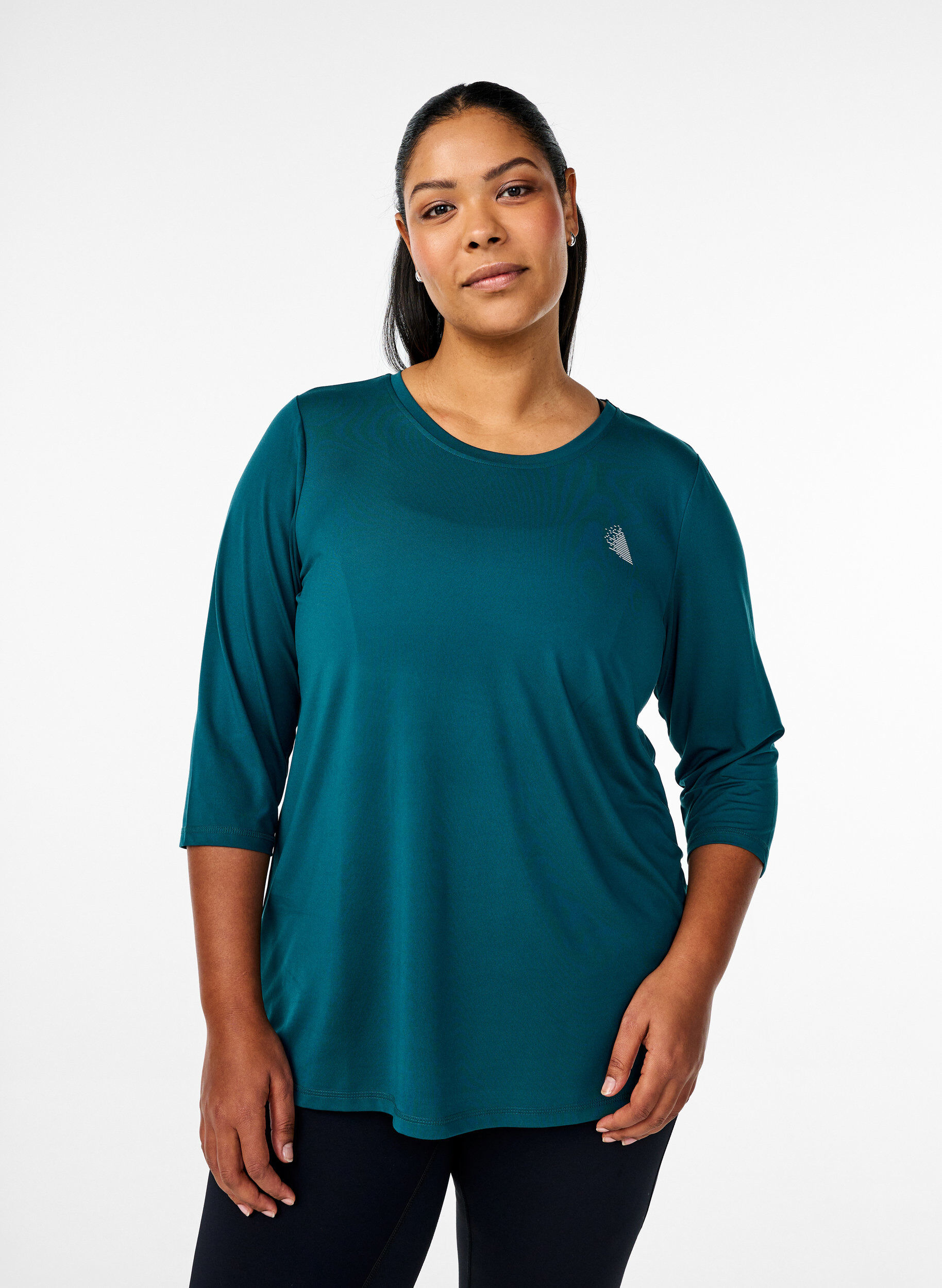 ZizziBlouse d'entra&icirc;nement &agrave; manches 3/4, Vert, Model image number 0