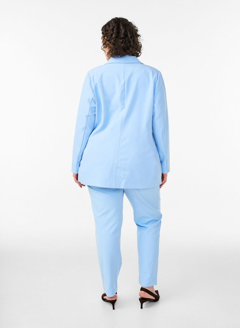 Broek met zakken en rechte pijpen, Blauw, Model image number 1