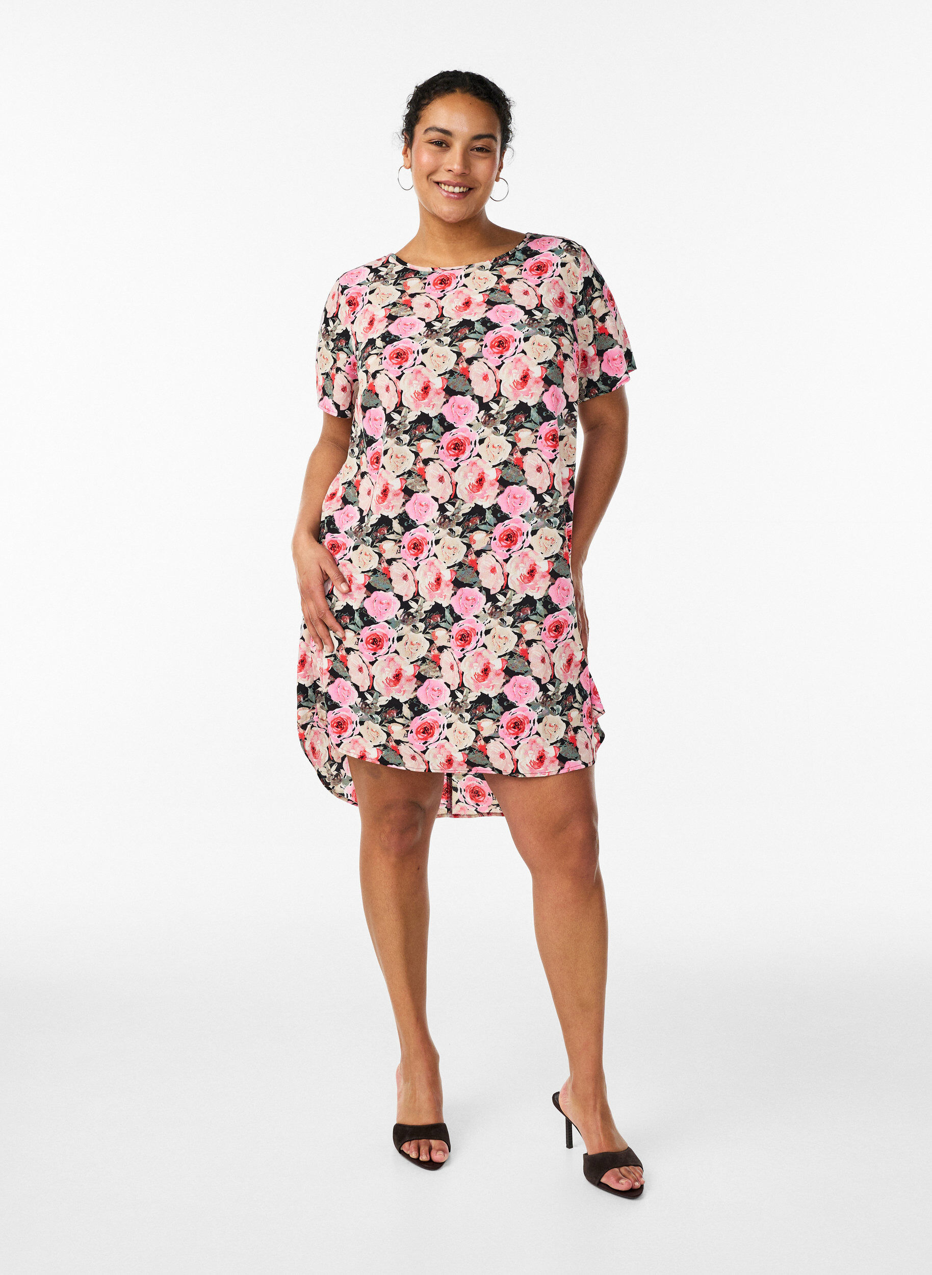 ZizziRobe chemise en broderie anglaise avec une ceinture &agrave; nouer, Noir, Model image number 1