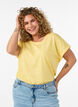 T-shirt met korte mouwen van katoenmix, Geel, Model image number 0