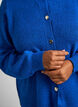 Cardigan in zacht breisel met goudkleurige knopen, Turquoise, Model image number 3