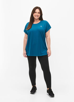 Trainings-T-shirt met korte mouwen, Deep Lagoon, Model image number 2