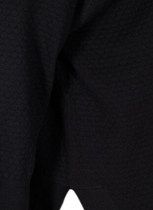 Poncho tricoté texturé, Black, Packshot image number 3