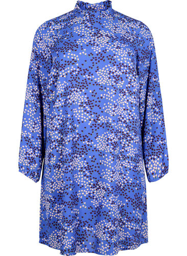 FLASH - Robe à manches longues avec imprimé, Dazzling Blue AOP, Packshot image number 0
