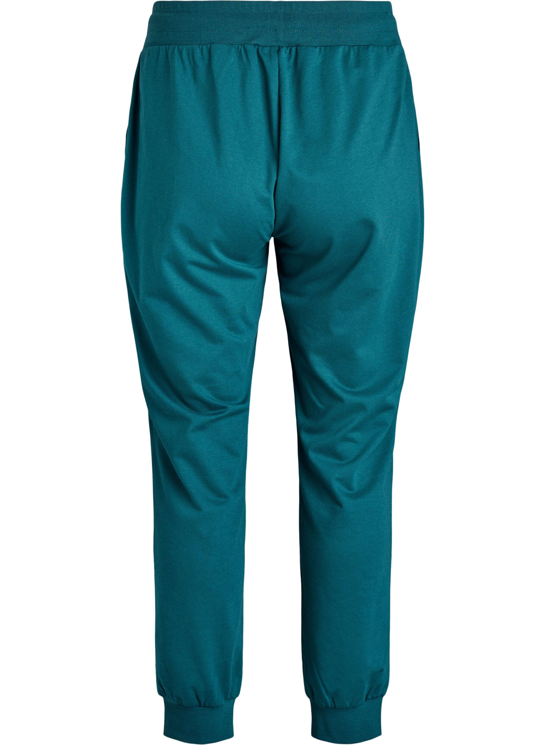 ZizziLosse trainingsbroek met zakken, Groen, Packshot image number 1