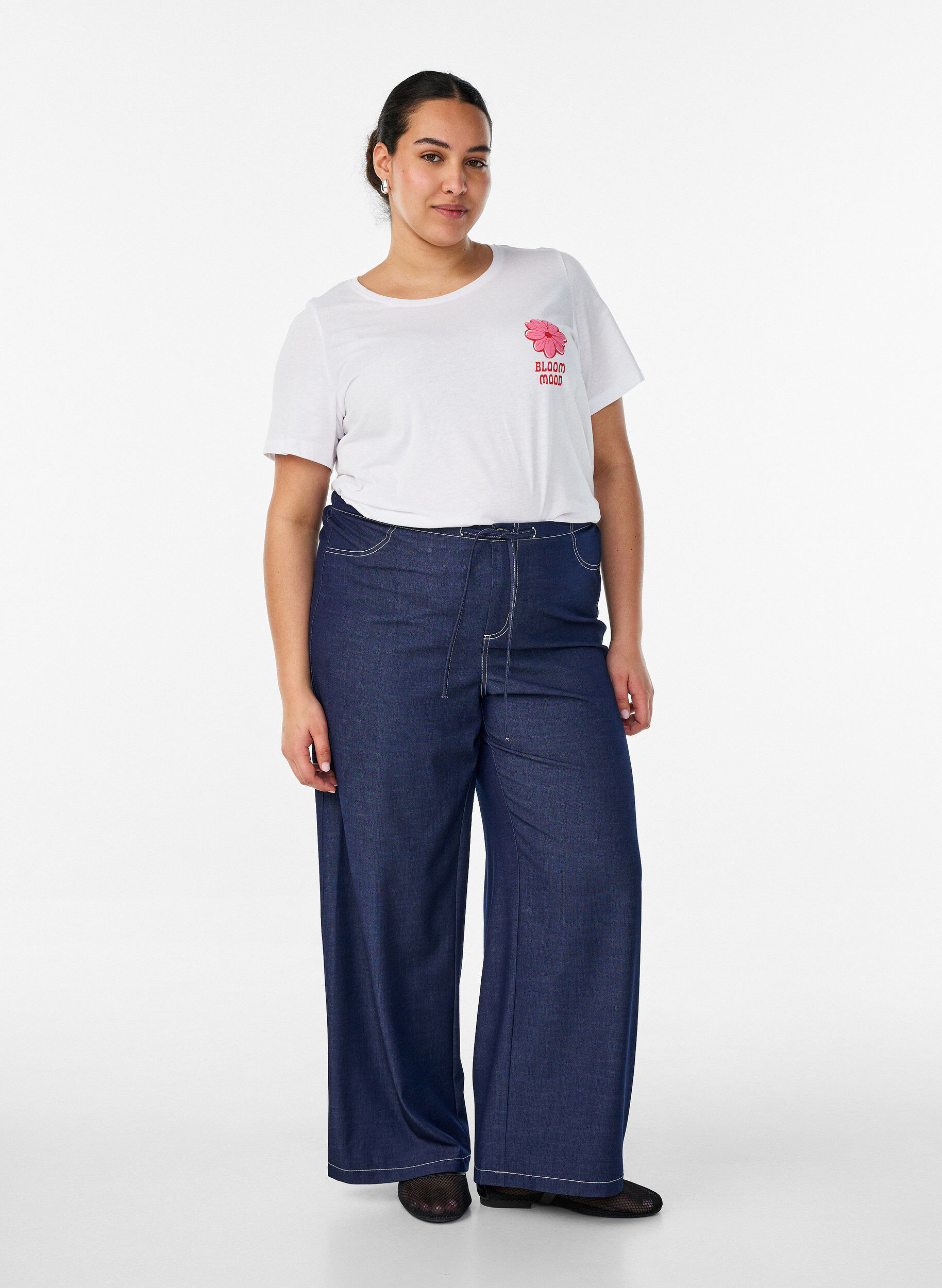 ZizziT-shirt met motief, Wit, Model image number 1