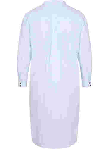 Robe chemise en coton à longues rayures, Blue Stripe, Packshot image number 1
