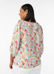 Viscose blouse met bloemenprint en 3/4 mouwen, Blauw, Model image number 2