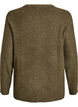 Gem&ecirc;leerde gebreide blouse met ronde hals, Groen, Packshot image number 1