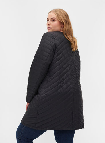 Gewatteerde lichte jas, Black, Model image number 1