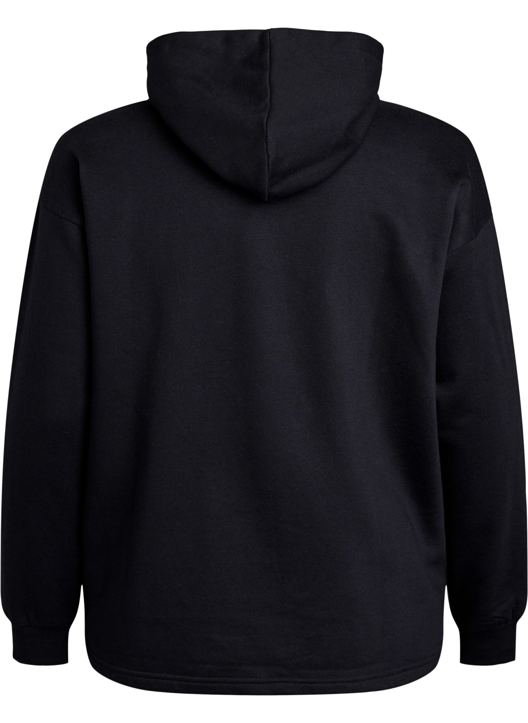 Zizzi Sweat &agrave; capuche, Black, Packshot image number 1