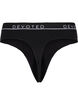 Katoenen G-string met normale taille, Zwart, Packshot image number 1
