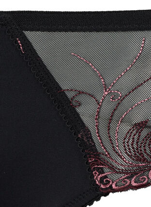 String met mesh en gekleurd borduursel, Black Red Comb, Packshot image number 3