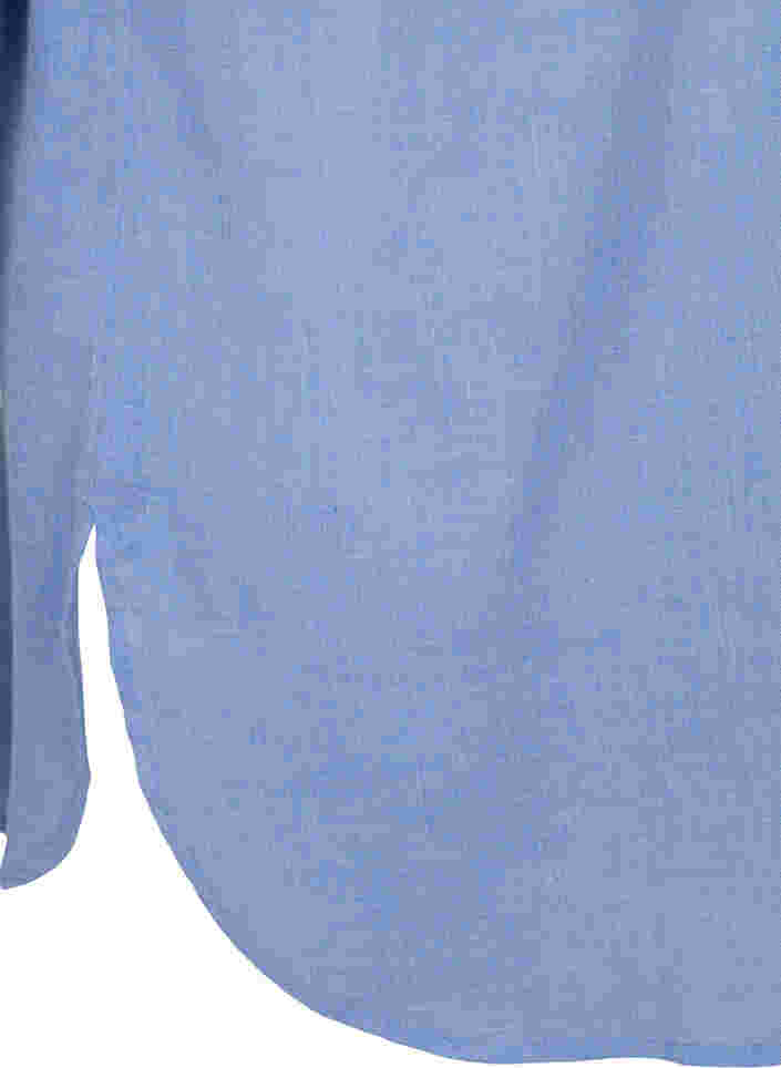 Lange blouse met 3/4 mouwen en v-hals, Ultramarine, Packshot image number 3
