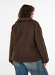Korte jas met asymmetrische knoopsluiting, Bruin, Model image number 2