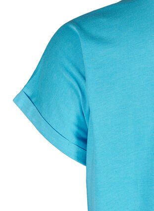 T-shirt en mélange coton, RIVER BLUE Mel., Packshot image number 3
