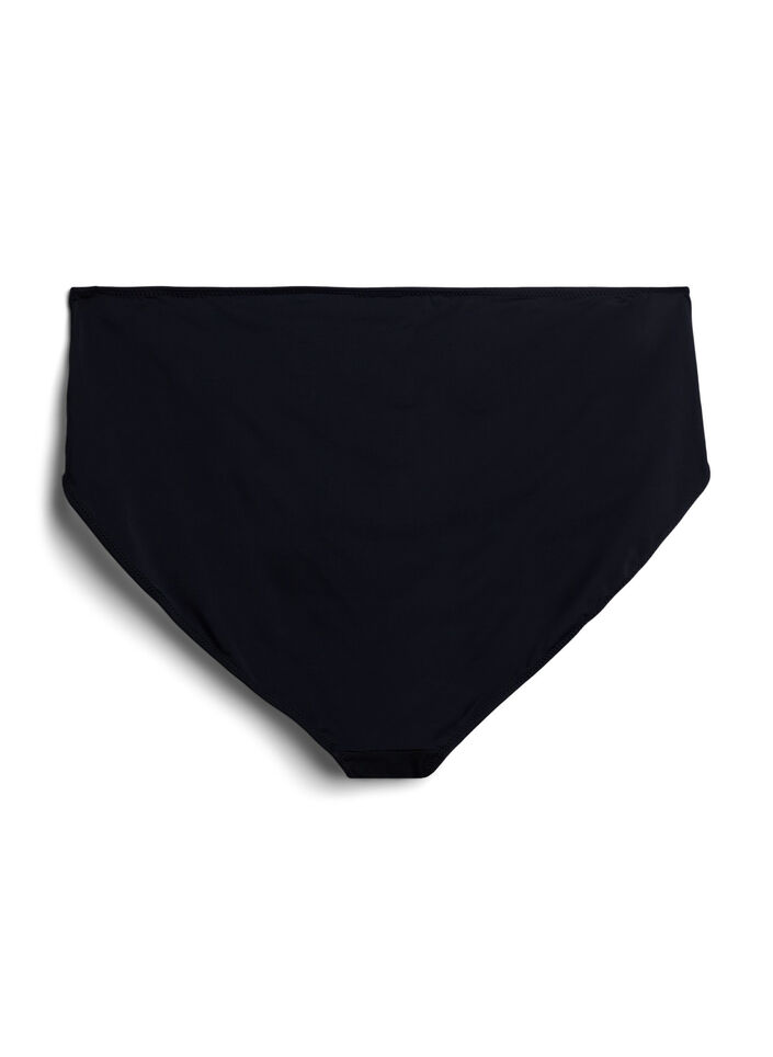 Microvezel panties met mesh en borduurwerk, Zwart, Packshot image number 1