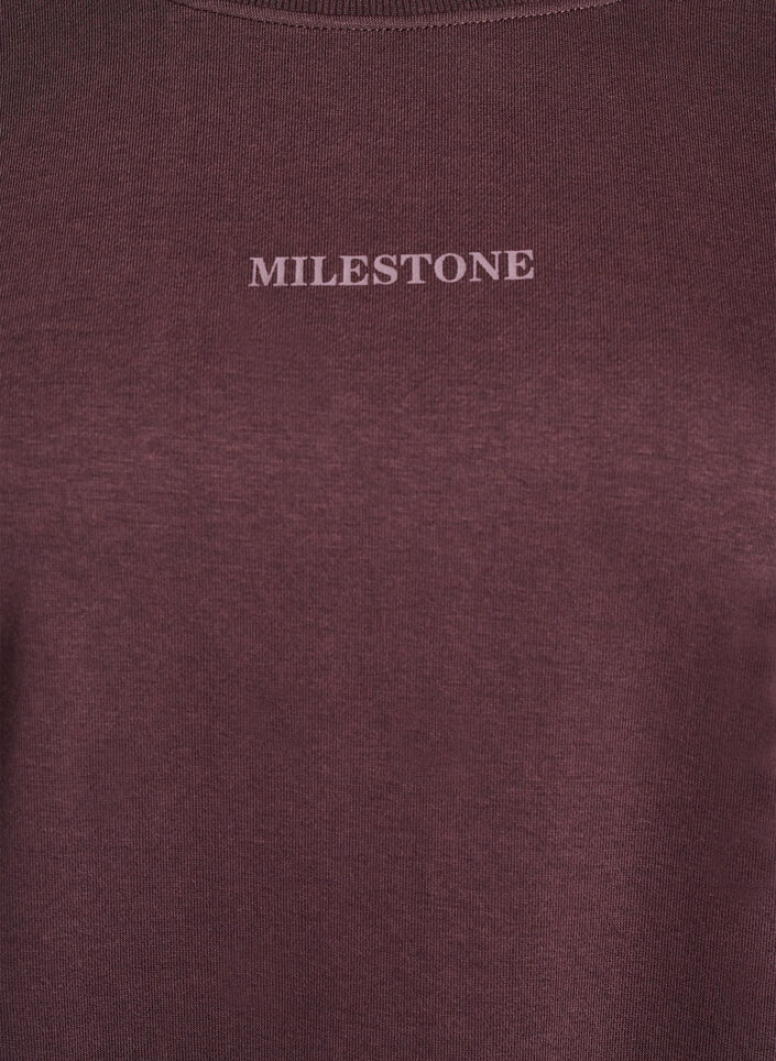 Sweatshirt avec d&eacute;tail statement, Marron, Packshot image number 2