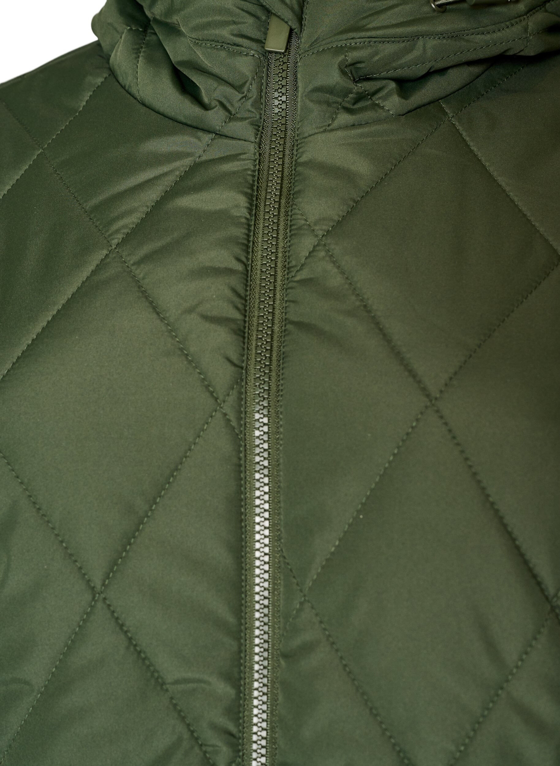 ZizziLicht gewatteerd jack met diamant-quilt, Groen, Packshot image number 2