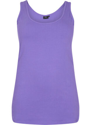 Top basique de couleur unie en coton, Ultra Violet, Packshot image number 0