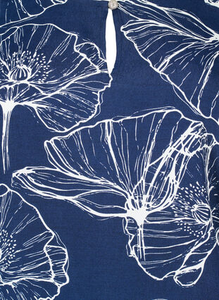 Viscose blouse met bloemenprint en smokwerk, Navy B./Big Fl. AOP, Packshot image number 2