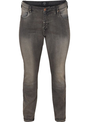 Jeans Emily Slim fit à taille régulière, Dark Grey Denim, Packshot image number 0
