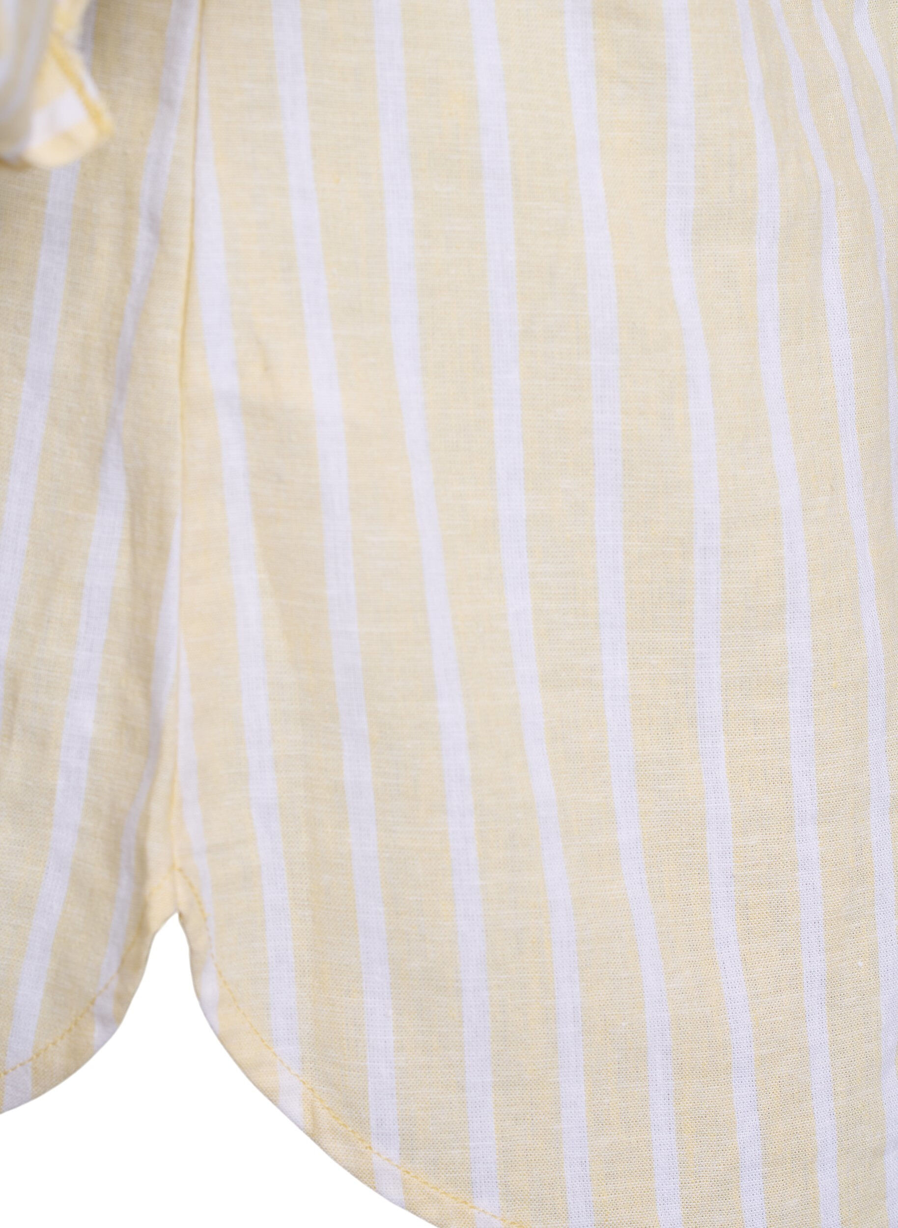 ZizziLinnen en viscose shirt met 3/4 mouwen, Beige, Packshot image number 3