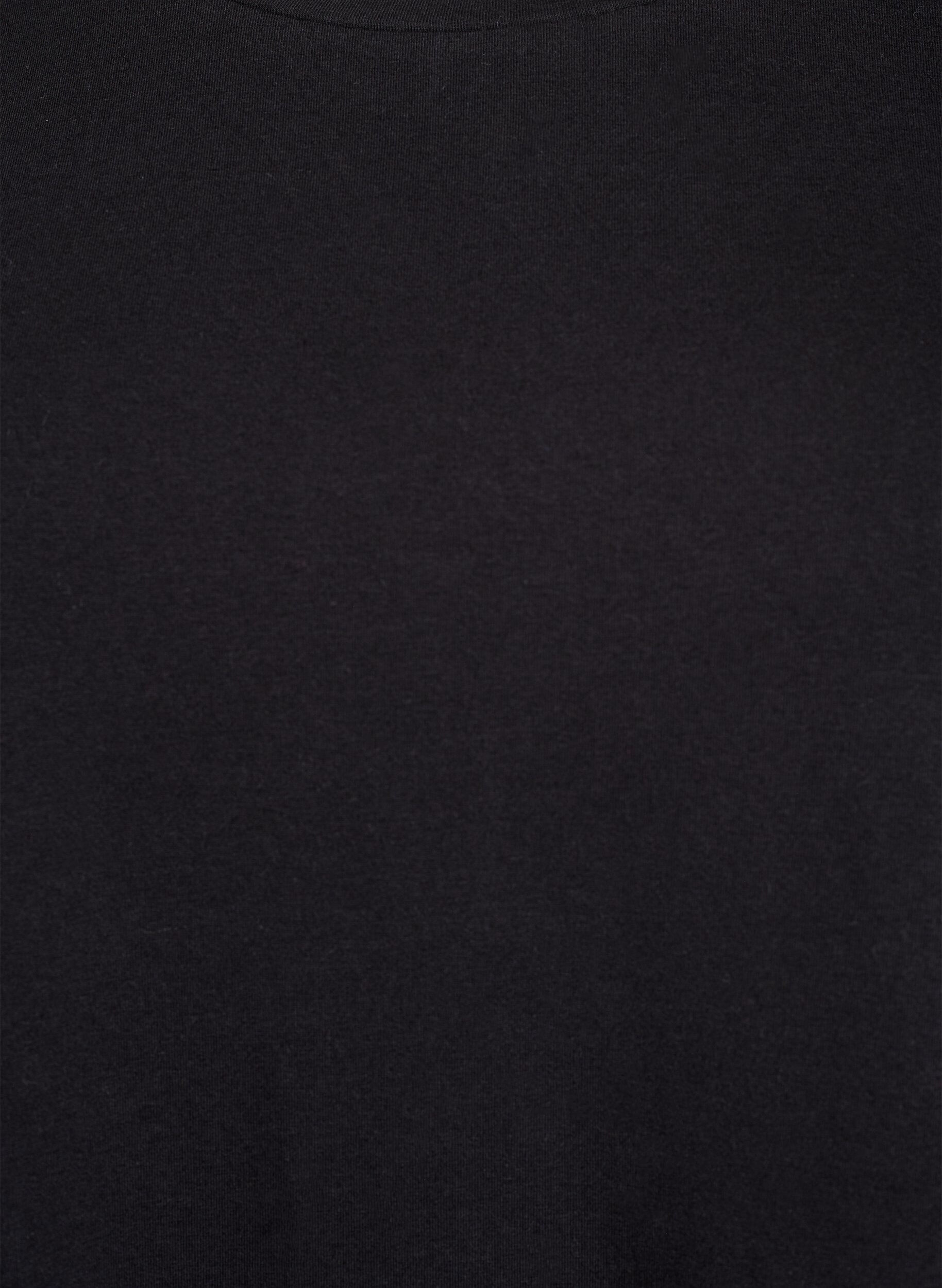 ZizziT-shirt met broderie anglaise en geschulpte randen, Zwart, Packshot image number 2