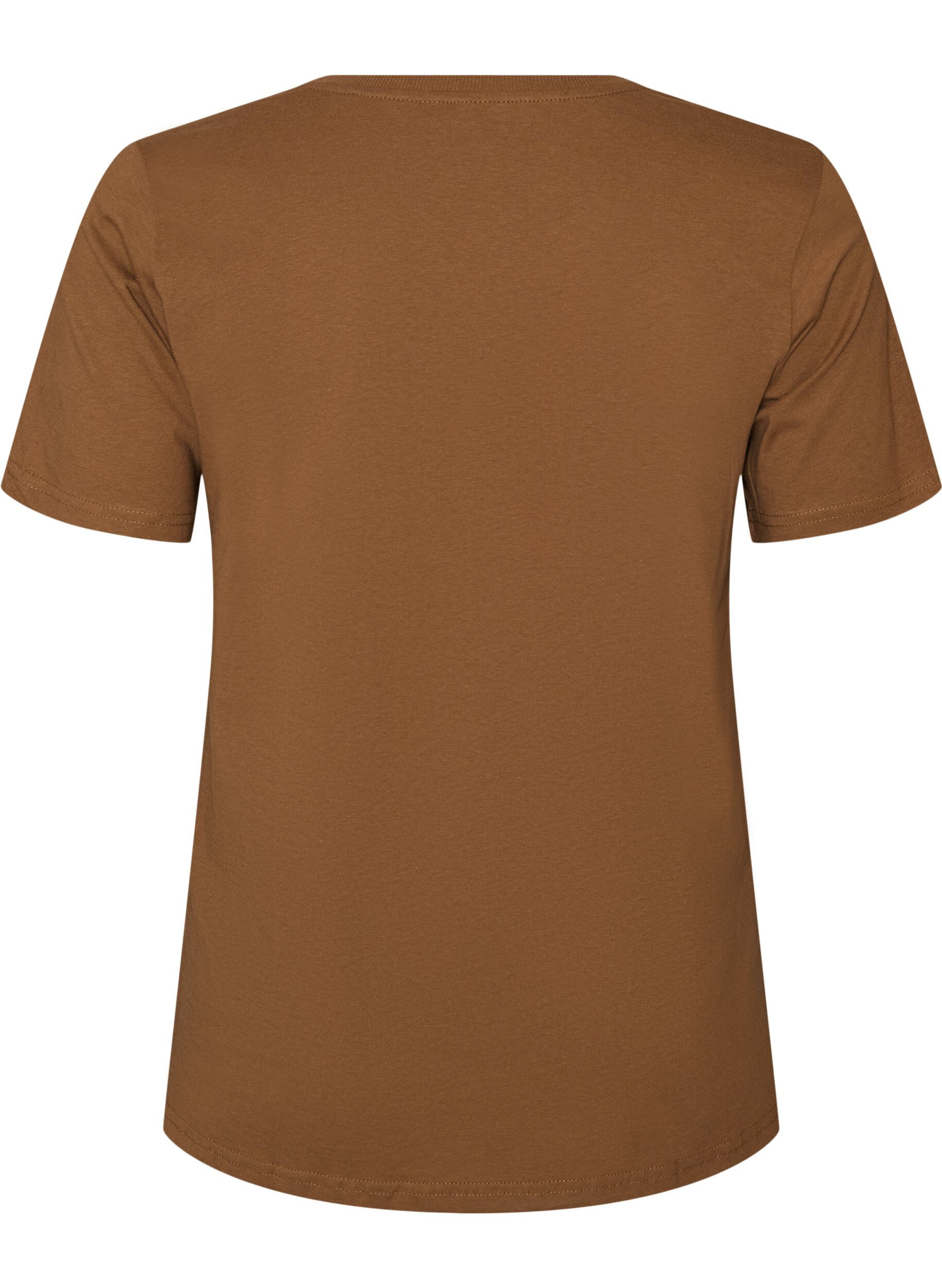 ZizziT-shirt en coton avec imprim&eacute;, Marron, Packshot image number 1