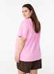 Sportief T-shirt in biologisch katoen, Roze, Model image number 2