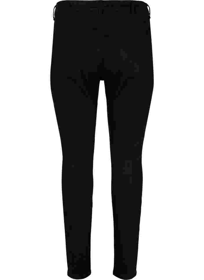 Super slim Amy jeans met elastiek in de taille, Black, Packshot image number 1