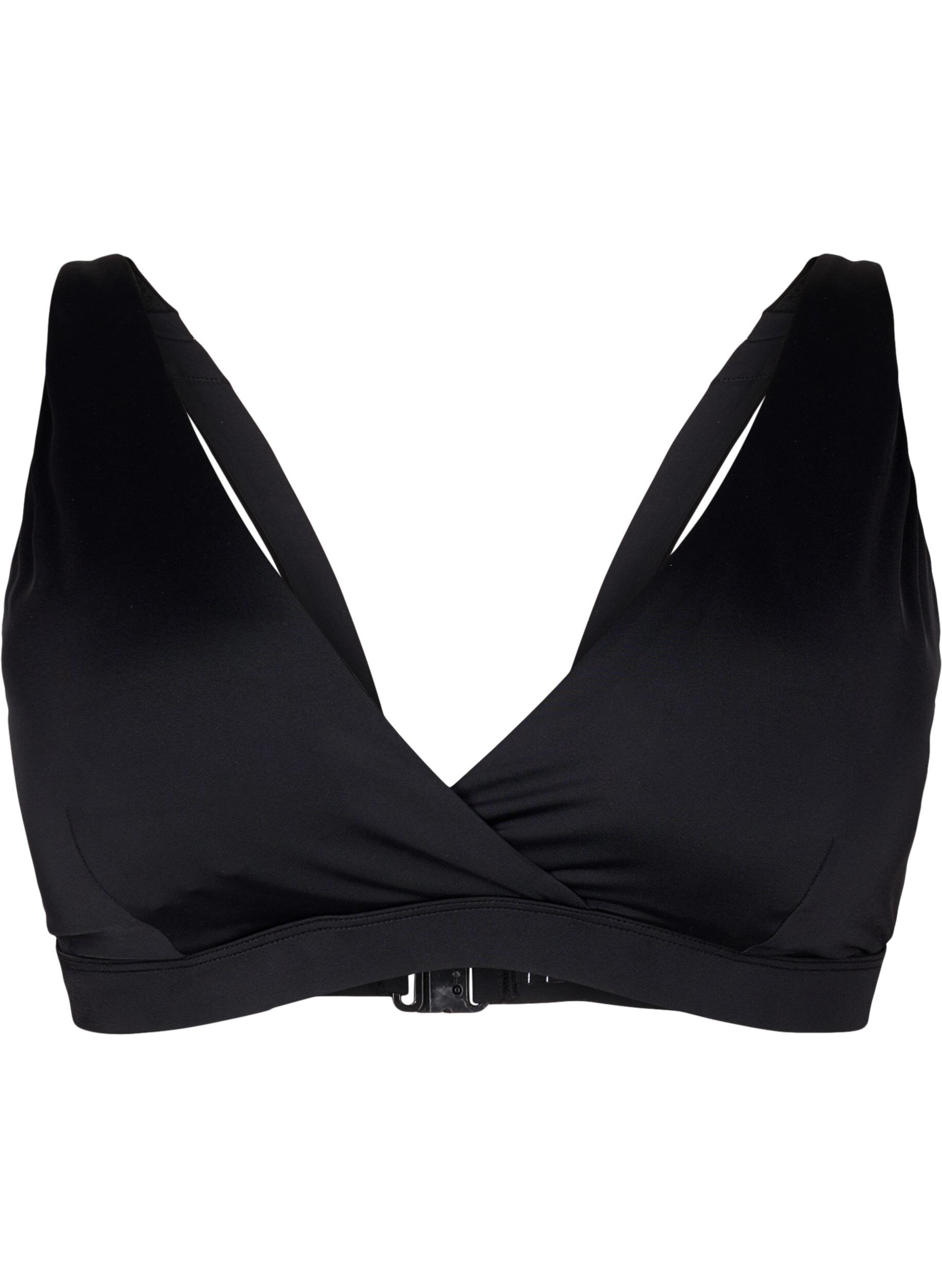 ZizziTriangle bikinitop met wikkel detail, Zwart, Packshot image number 0