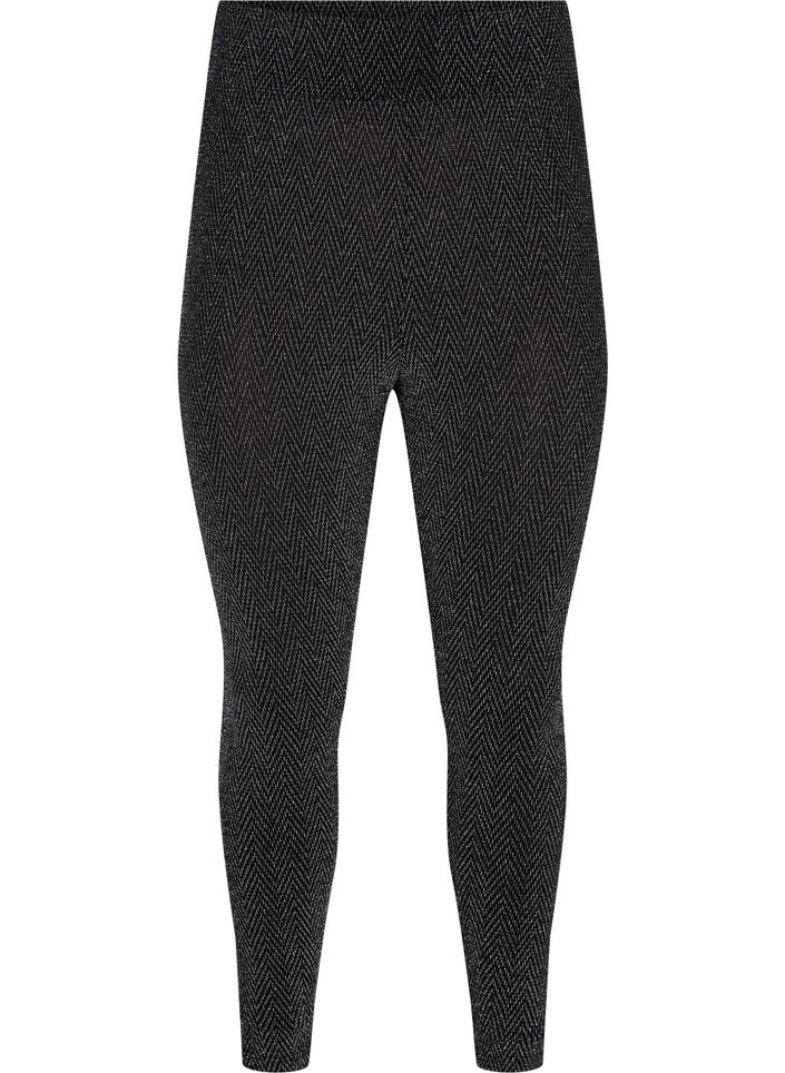 Leggings avec motif pailleté, Silver ZigZagShimmer, Packshot image number 0