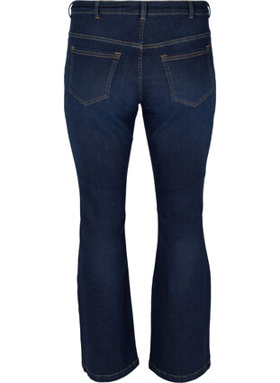 Ellen jeans met hoge taille en bootcut, Dark blue denim, Packshot image number 1
