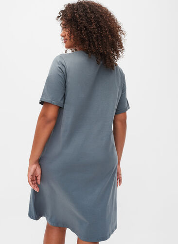 Chemise de nuit en coton à manches courtes avec imprimé, Balsam W. Everybody, Model image number 1