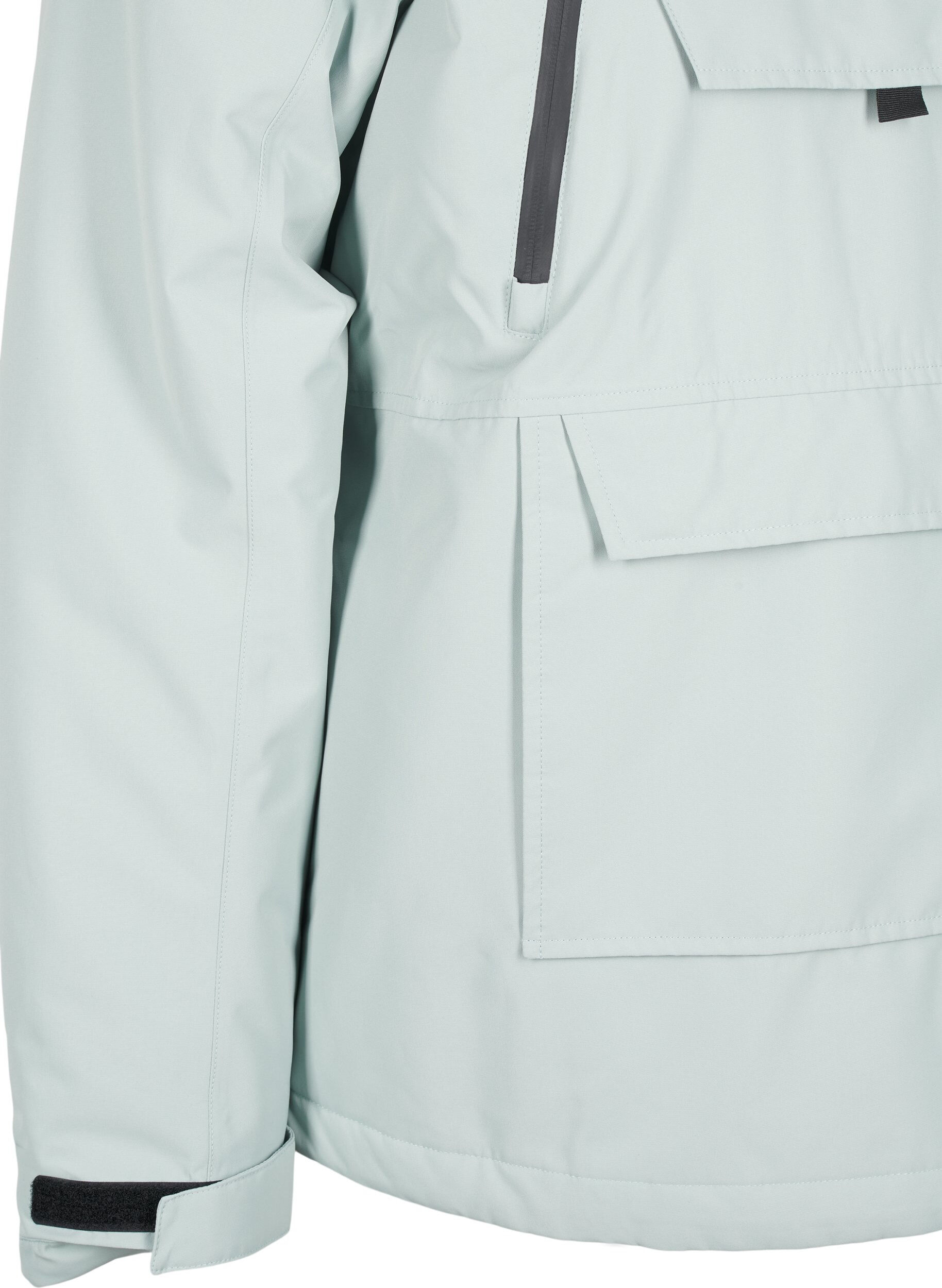 Zizzi Anorak de ski fonctionnel avec capuche, Vert clair, Packshot image number 3