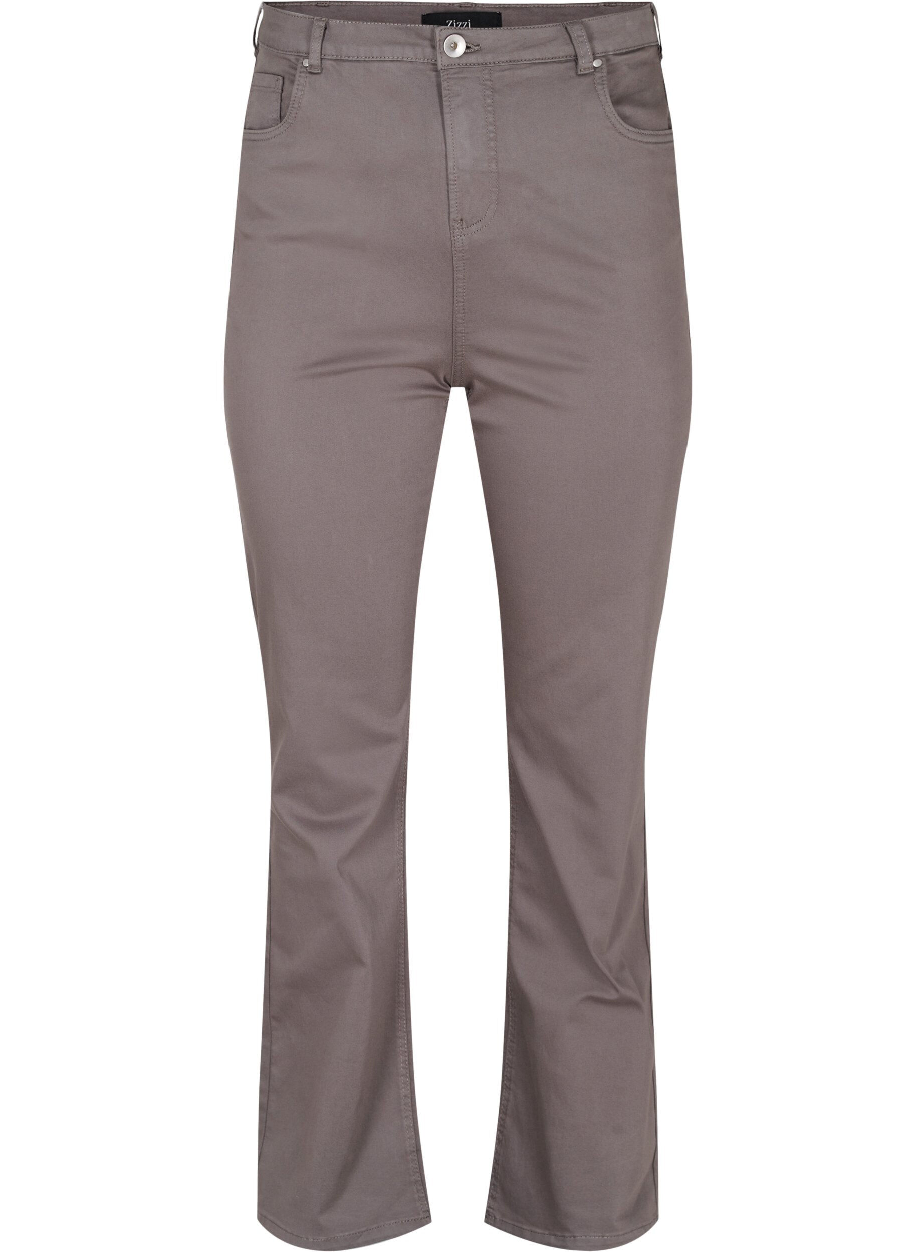 ZizziFlared jeans met extra hoge taille, Grijs, Packshot image number 0