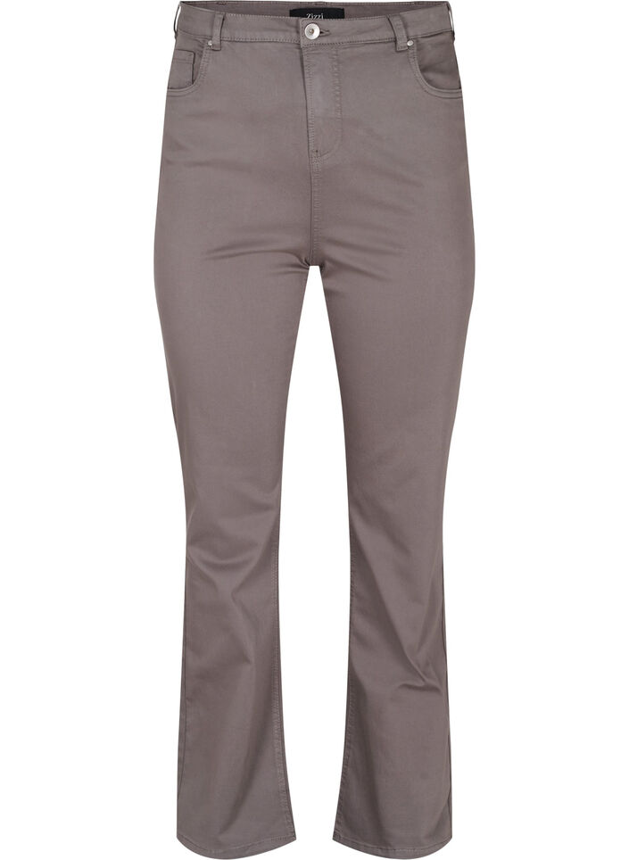 Flared jeans met extra hoge taille, Grijs, Packshot image number 0