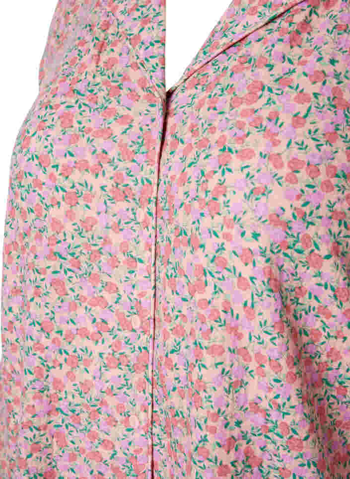 Chemise de nuit en coton avec imprimé floral, Powder Pink, Packshot image number 2