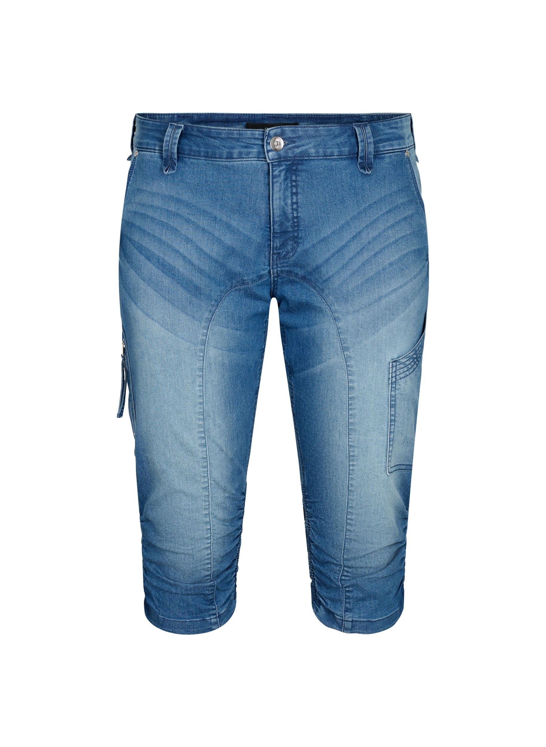 Pantacourt jean slim avec poches